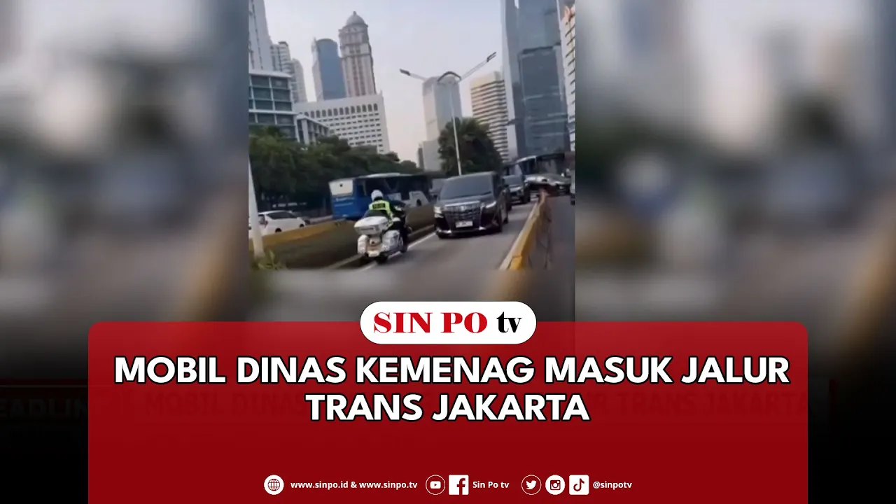 Mobil Dinas Kemenag Masuk Jalur Trans Jakarta