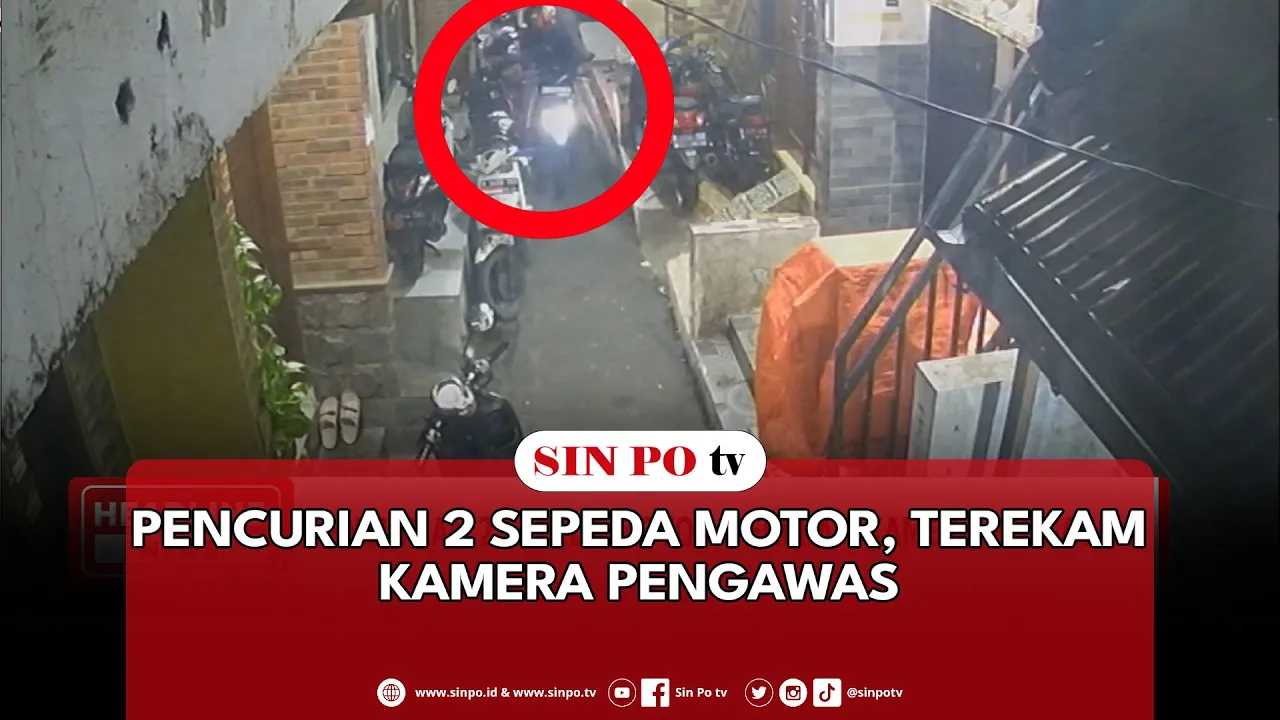 Pencurian 2 Sepeda Motor, Terekam Kamera Pengawas