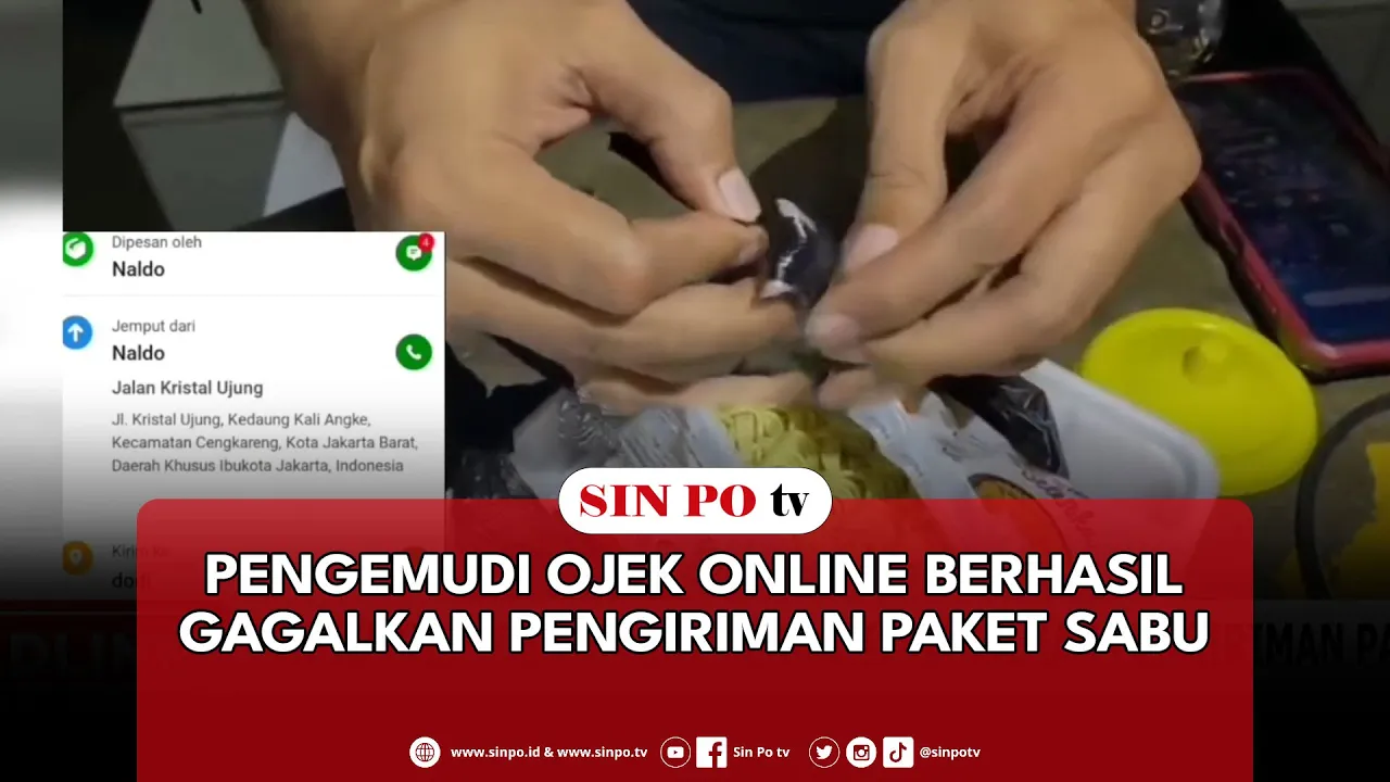 Pengemudi Ojek Online Berhasil Gagalkan Pengiriman Paket Sabu