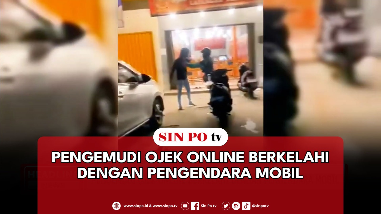 Pengemudi Ojek Online Berkelahi Dengan Pengendara Mobil