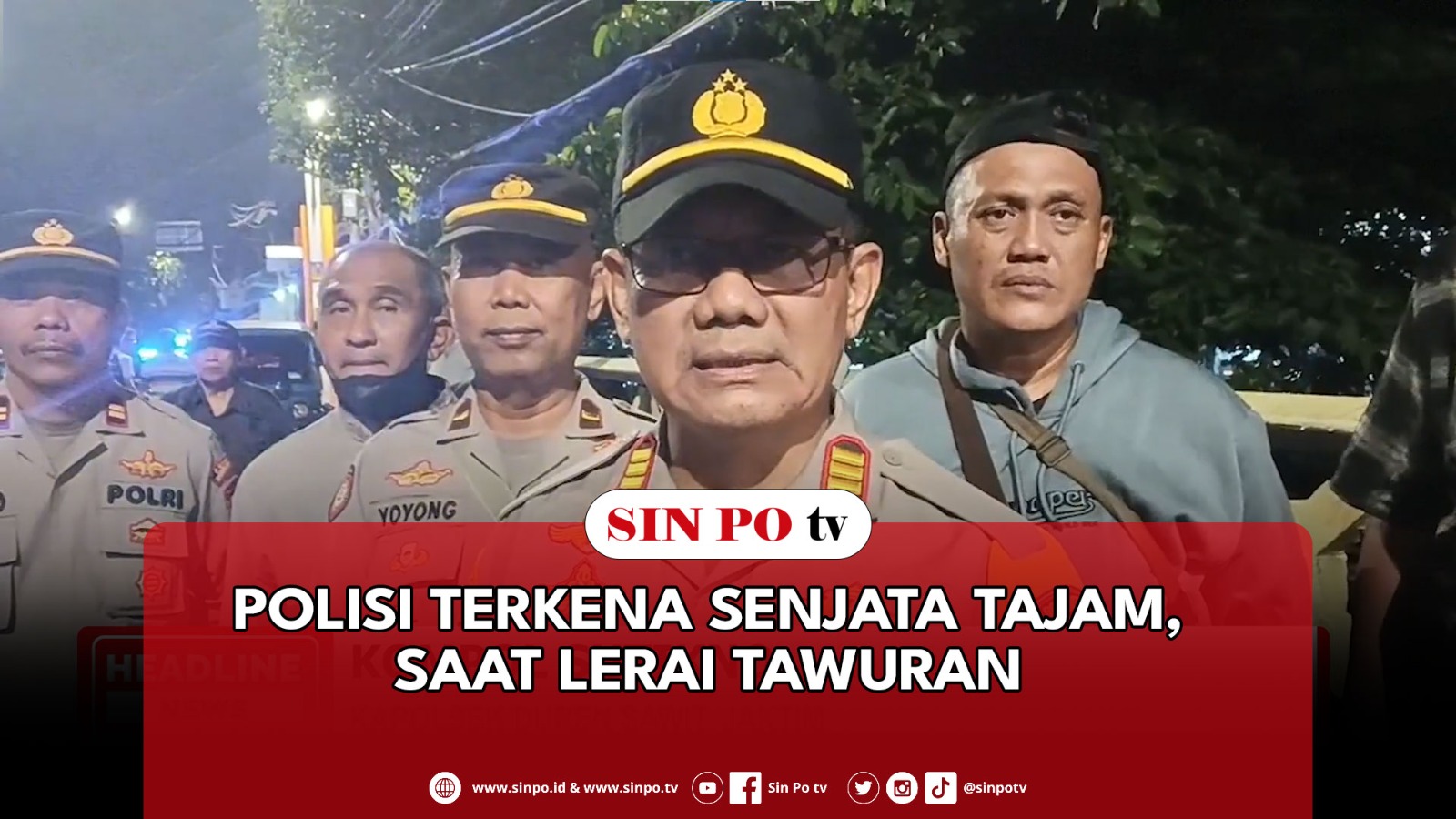 Polisi Terkena Senjata Tajam, Saat Lerai Tawuran