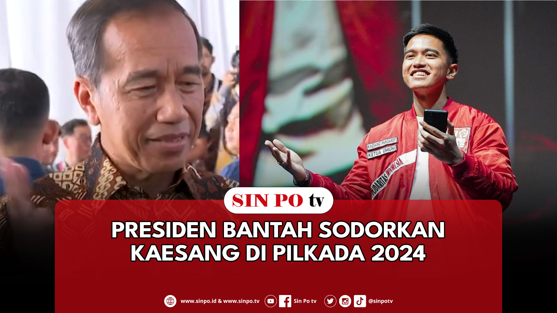 Presiden Bantah Sodorkan Kaesang Di Pilkada 2024