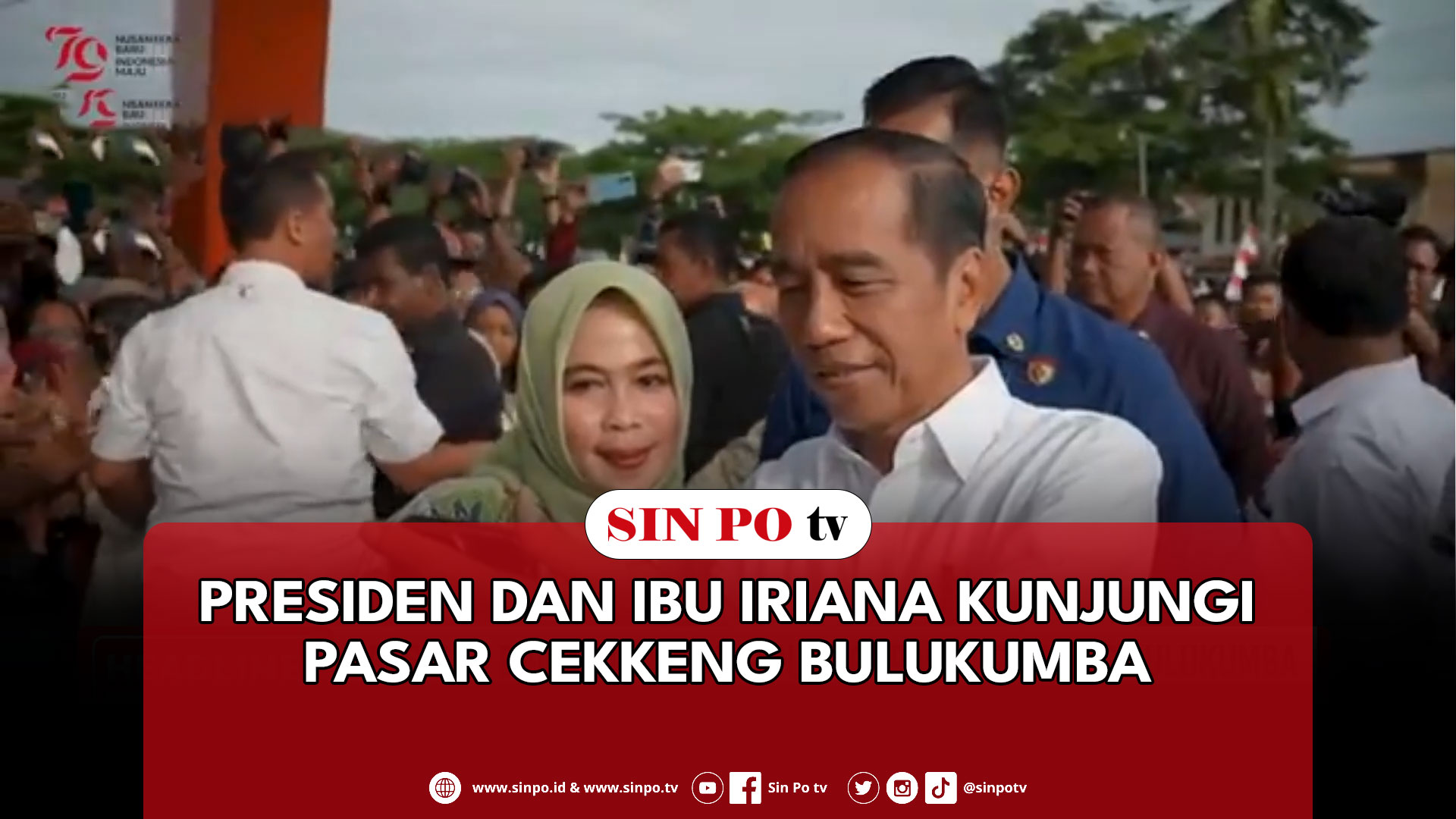 Presiden Dan Ibu Iriana Kunjungi Pasar Cekkeng Bulukumba