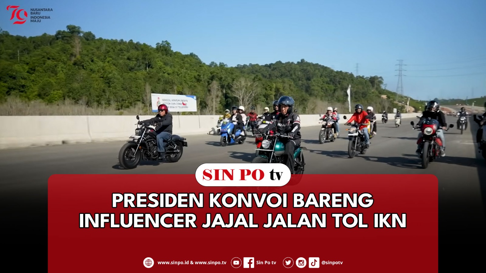 Presiden Konvoi Bareng Influencer Jajal Jalan Tol IKN