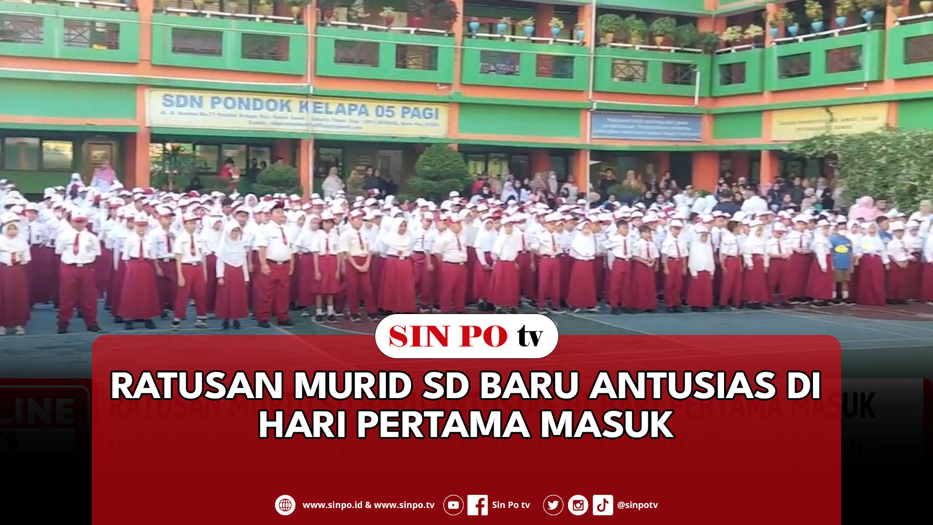 Ratusan Murid SD Baru Antusias di Hari Pertama Masuk