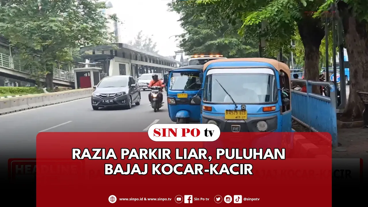 Razia Parkir Liar, Puluhan Bajaj Kocar-Kacir