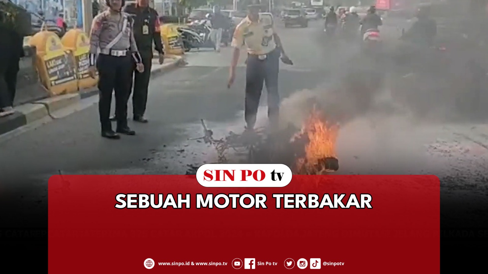 Sebuah Motor Terbakar