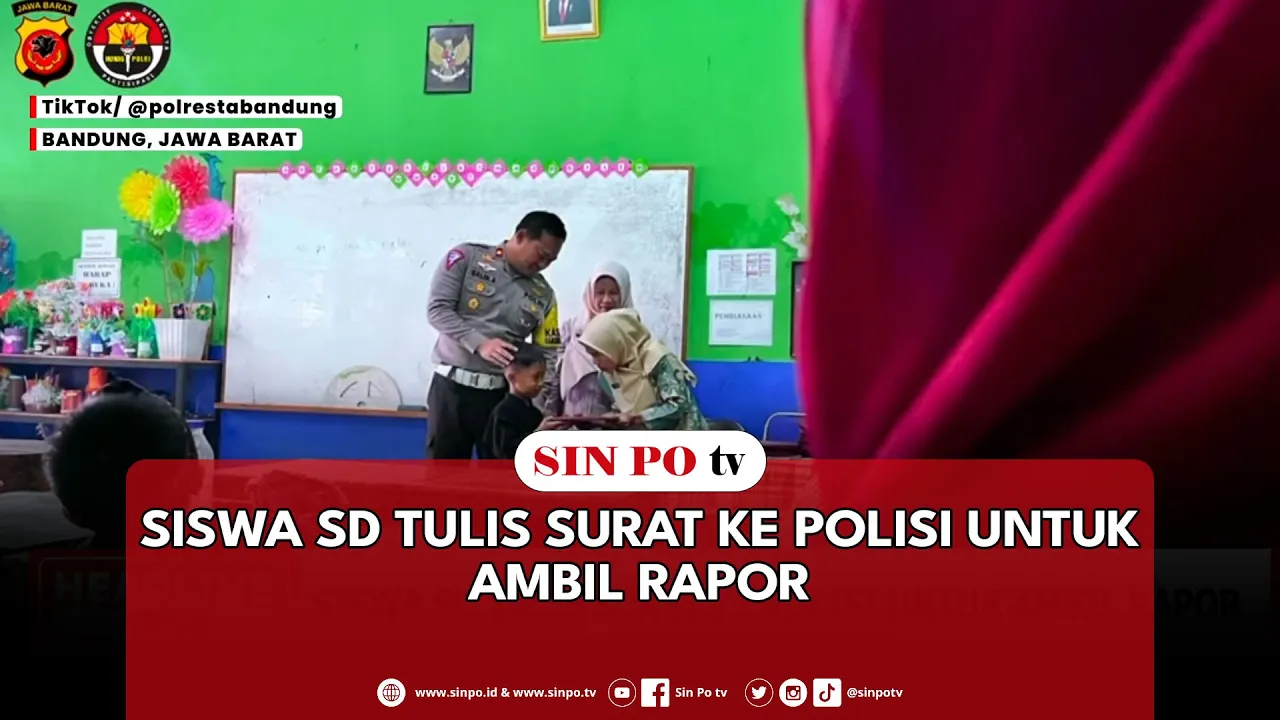 Siswa SD Tulis Surat Ke Polisi Untuk Ambil Rapor