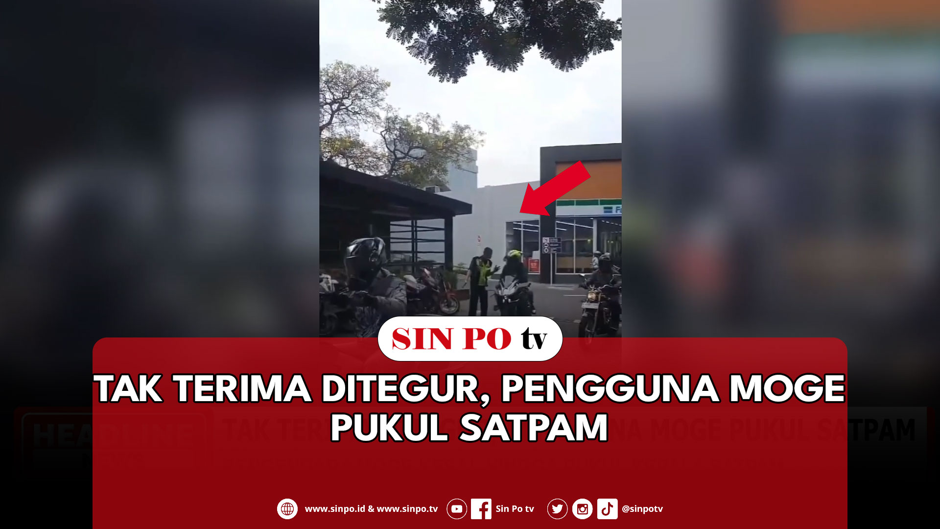 Tak Terima Ditegur, Pengguna Moge Pukul Satpam