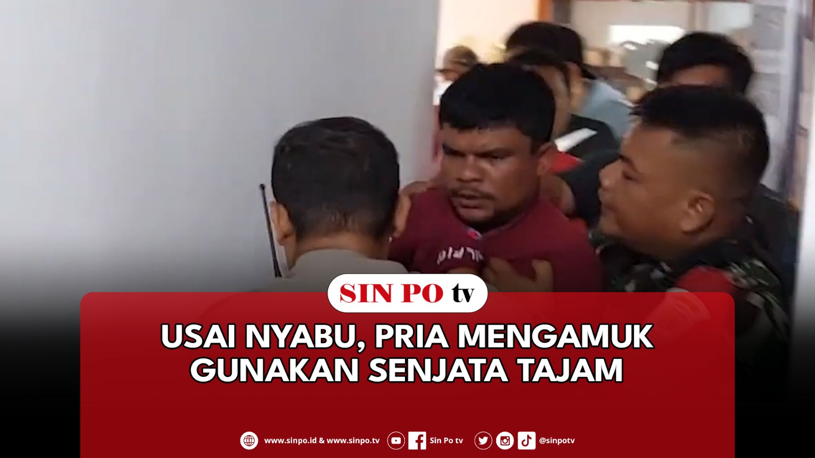 Usai Nyabu, Pria Mengamuk Gunakan Senjata Tajam