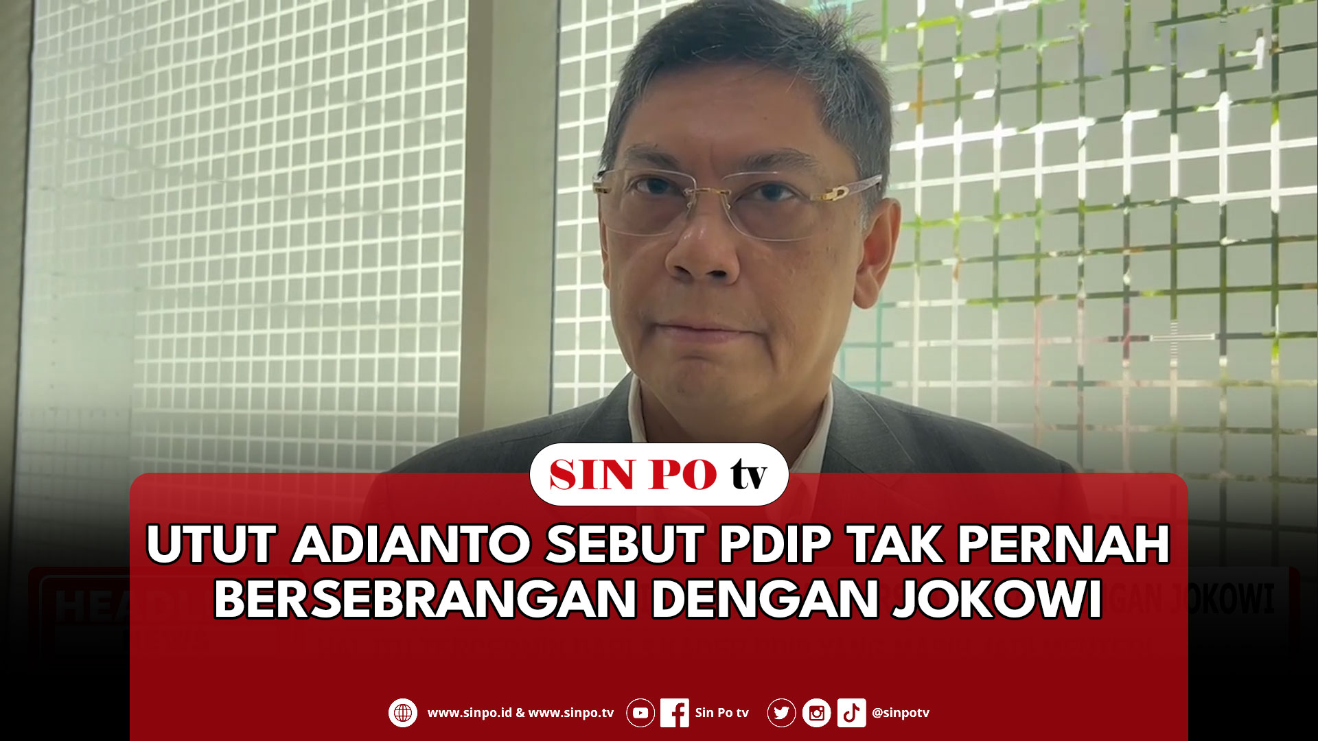 Utut Adianto Sebut PDIP Tak Pernah Bersebrangan Dengan Jokowi