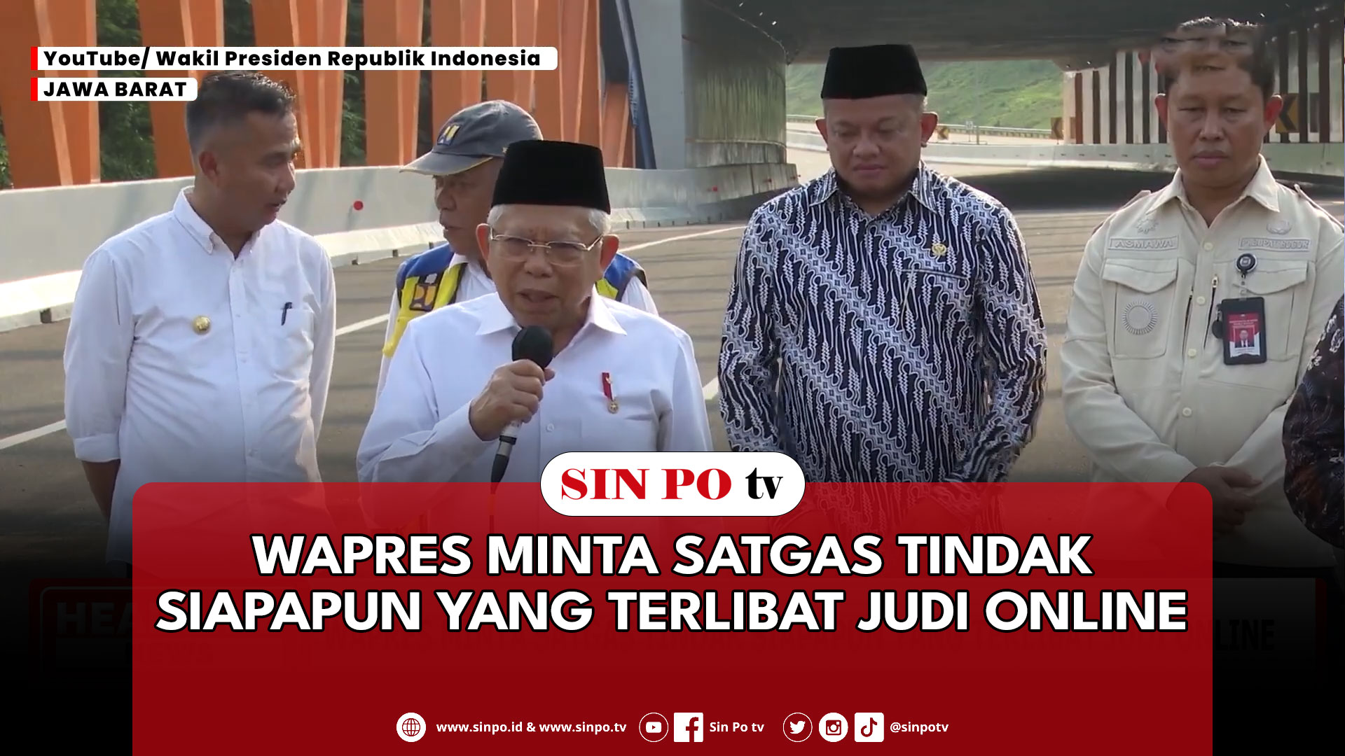 Wapres Minta Satgas Tindak Siapapun Yang Terlibat Judi Online