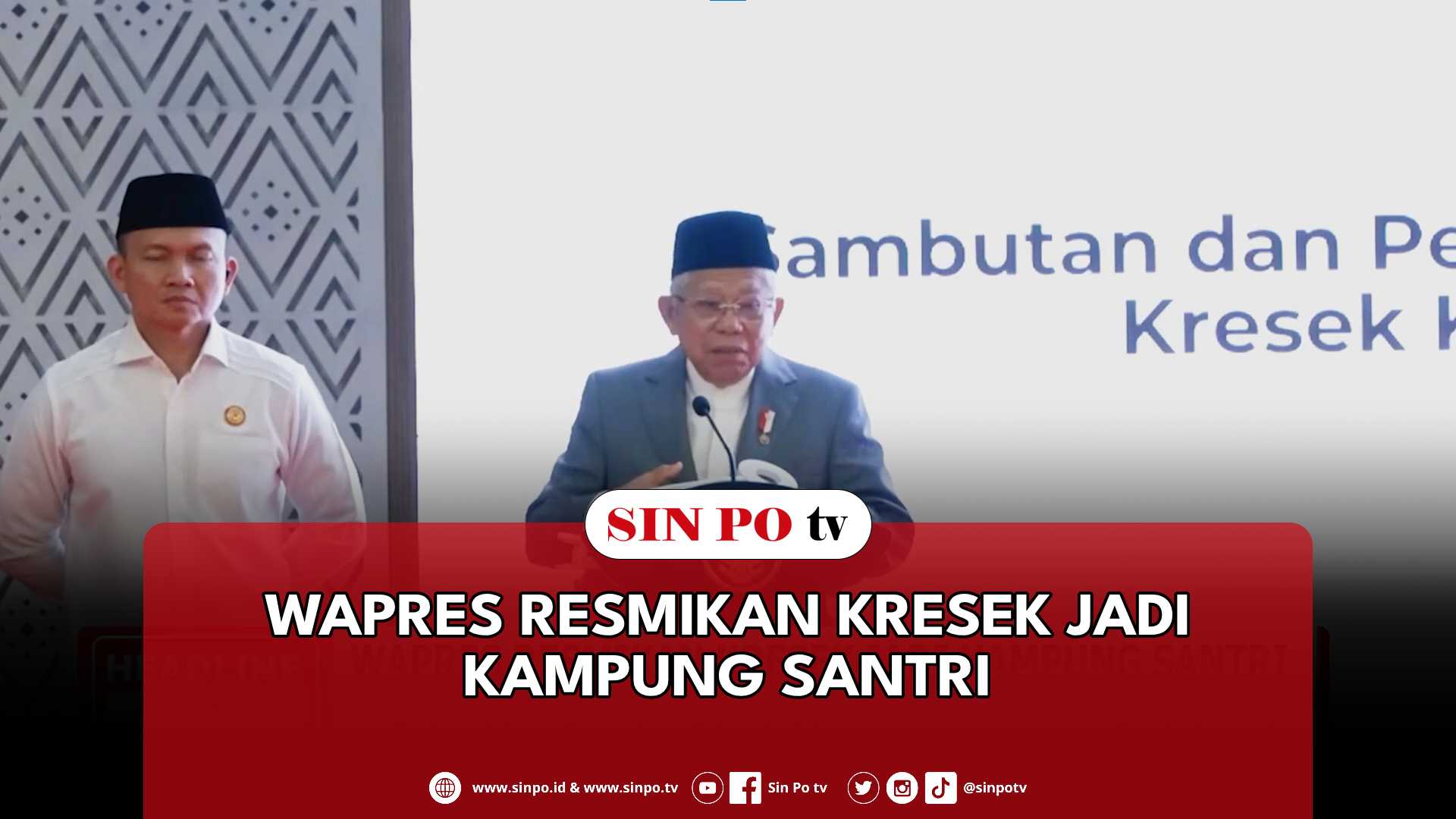 Wapres Resmikan Kresek Jadi Kampung Santri