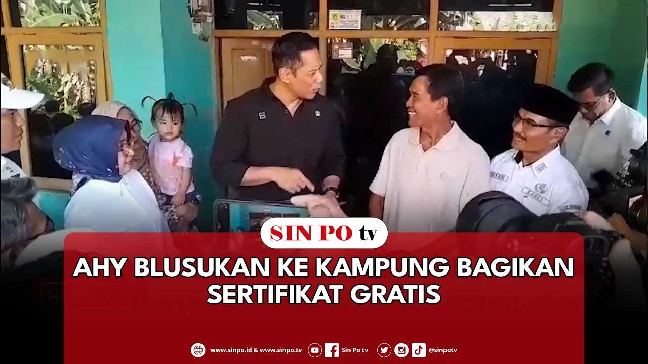 AHY Blusukan Ke Kampung Bagikan Sertifikat Gratis