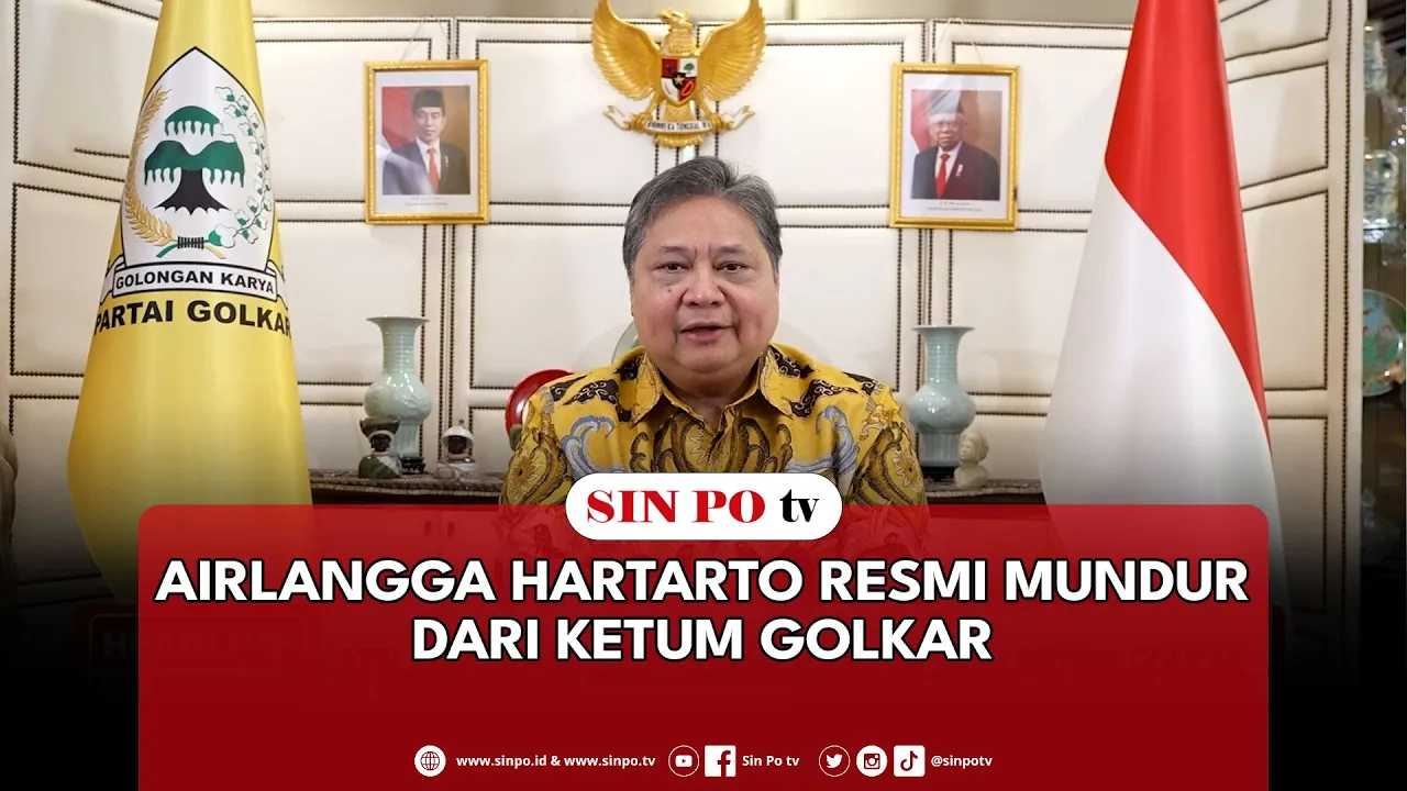 Airlangga Hartarto Resmi Mundur Dari Ketum Golkar