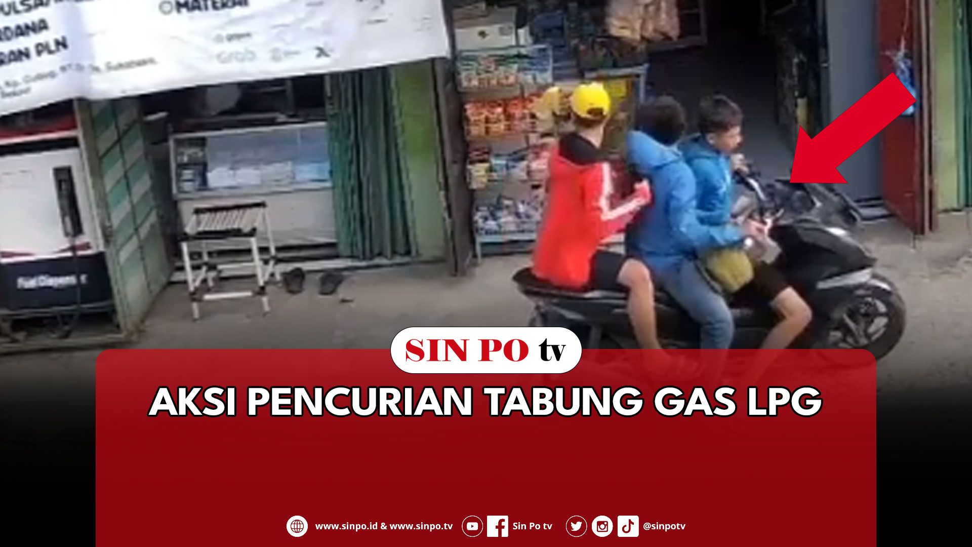 Aksi Pencurian Tabung Gas LPG