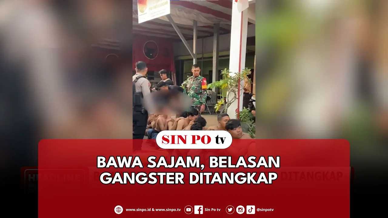 Bawa Sajam, Belasan Gangster Ditangkap