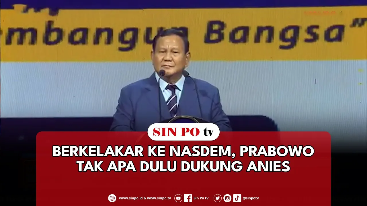 Berkelakar Ke NasDem, Prabowo Tak Apa Dulu Dukung Anies