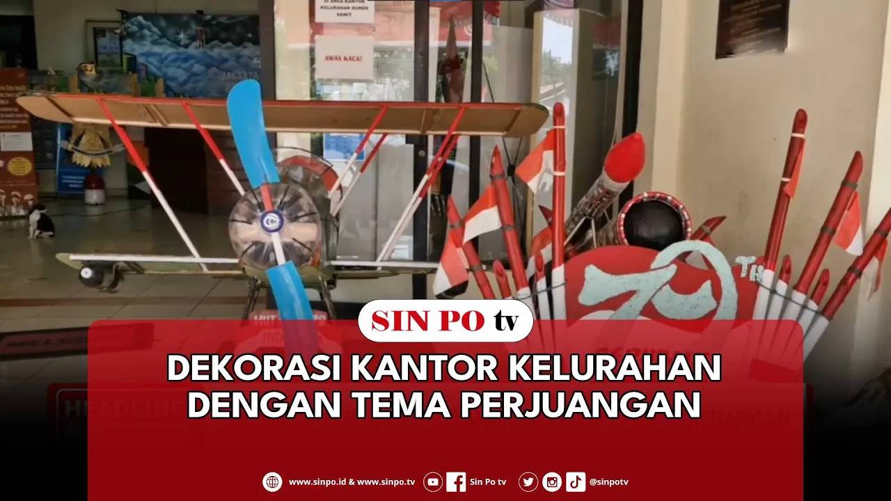 Dekorasi Kantor Kelurahan Dengan Tema Perjuangan