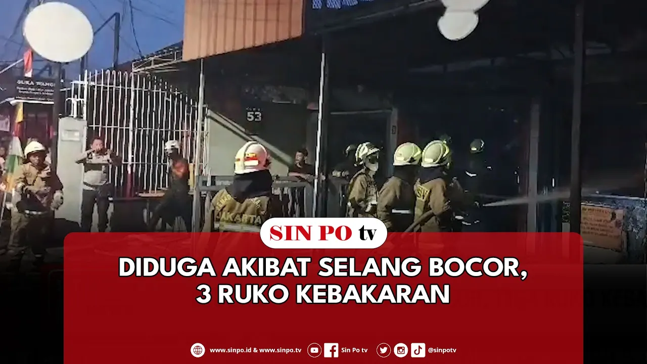 Diduga Akibat Selang Bocor, 3 Ruko Kebakaran