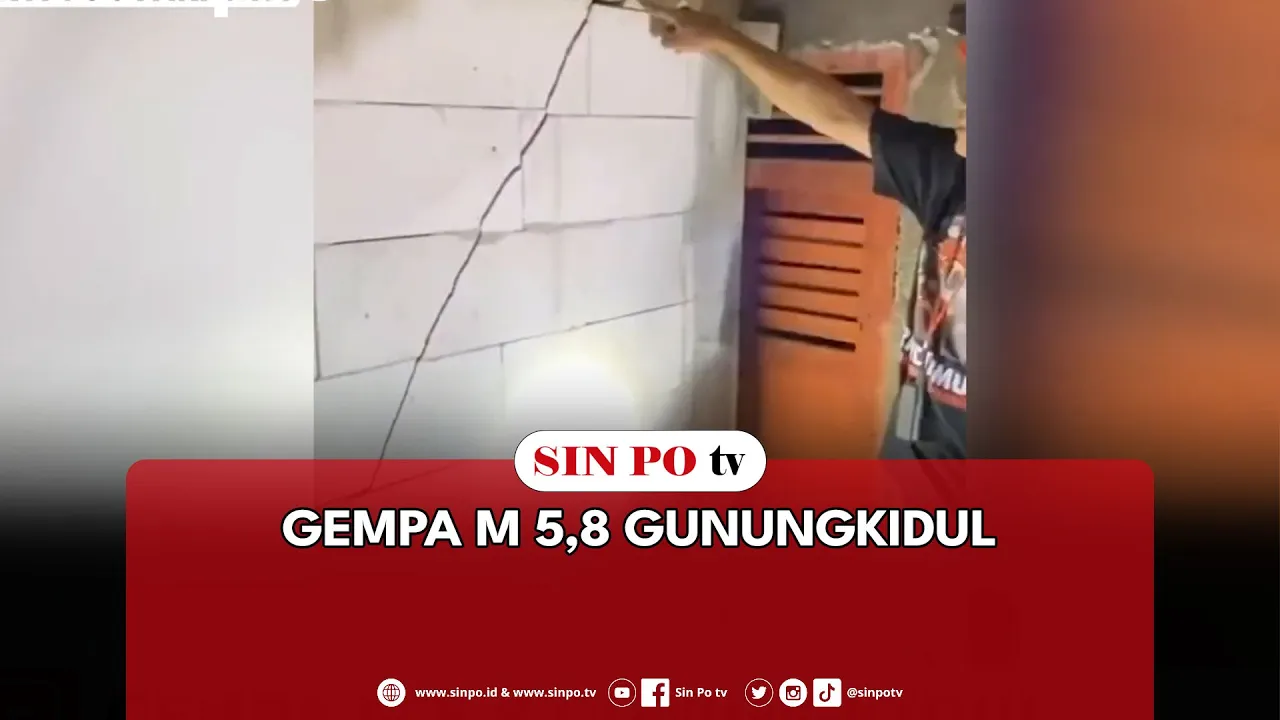 Gempa M 5,8 Gunungkidul