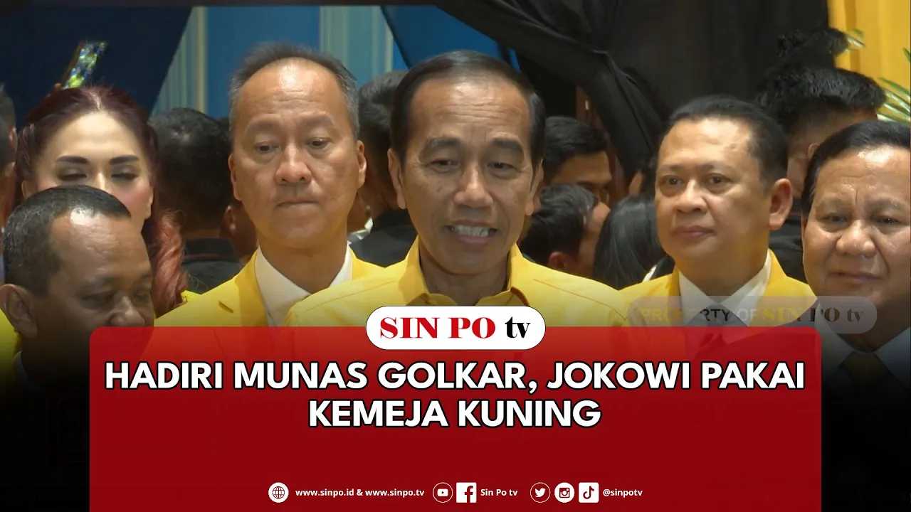 Hadiri Munas Golkar, Jokowi Pakai Kemeja Kuning