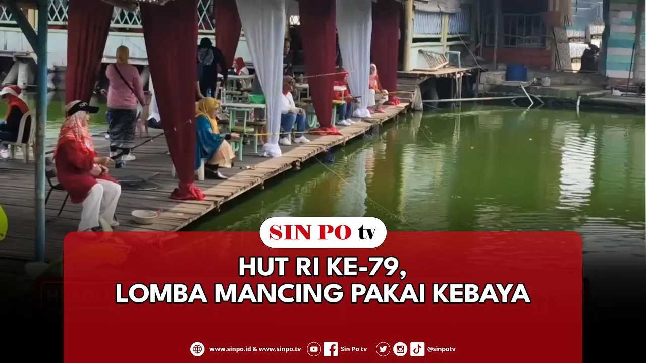 HUT RI Ke-79, Lomba Mancing Pakai Kebaya