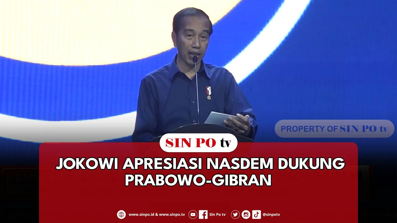 Jokowi Apresiasi NasDem Dukung Prabowo Gibran