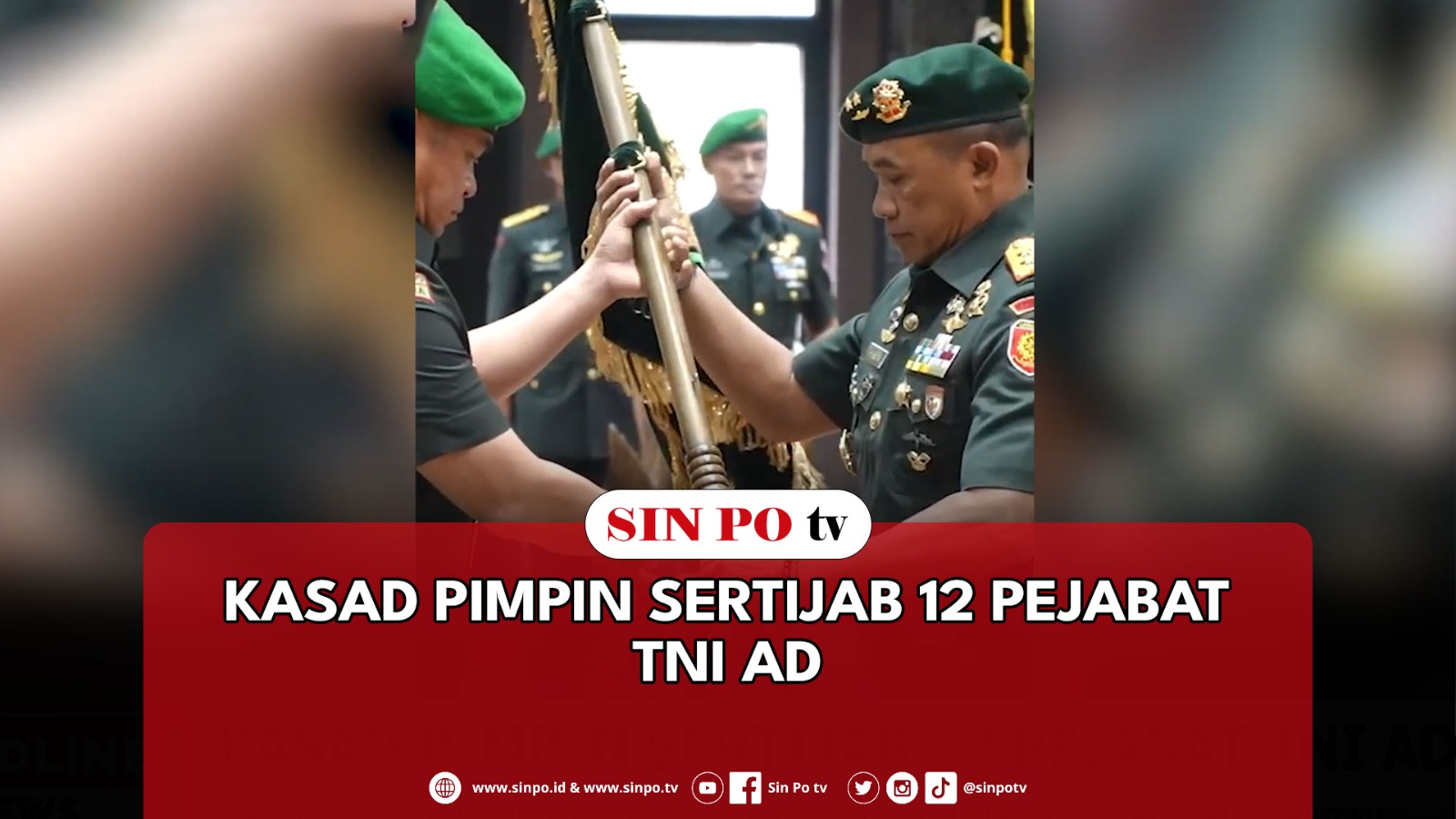 Kasad Pimpin Sertijab 12 Pejabat TNI AD