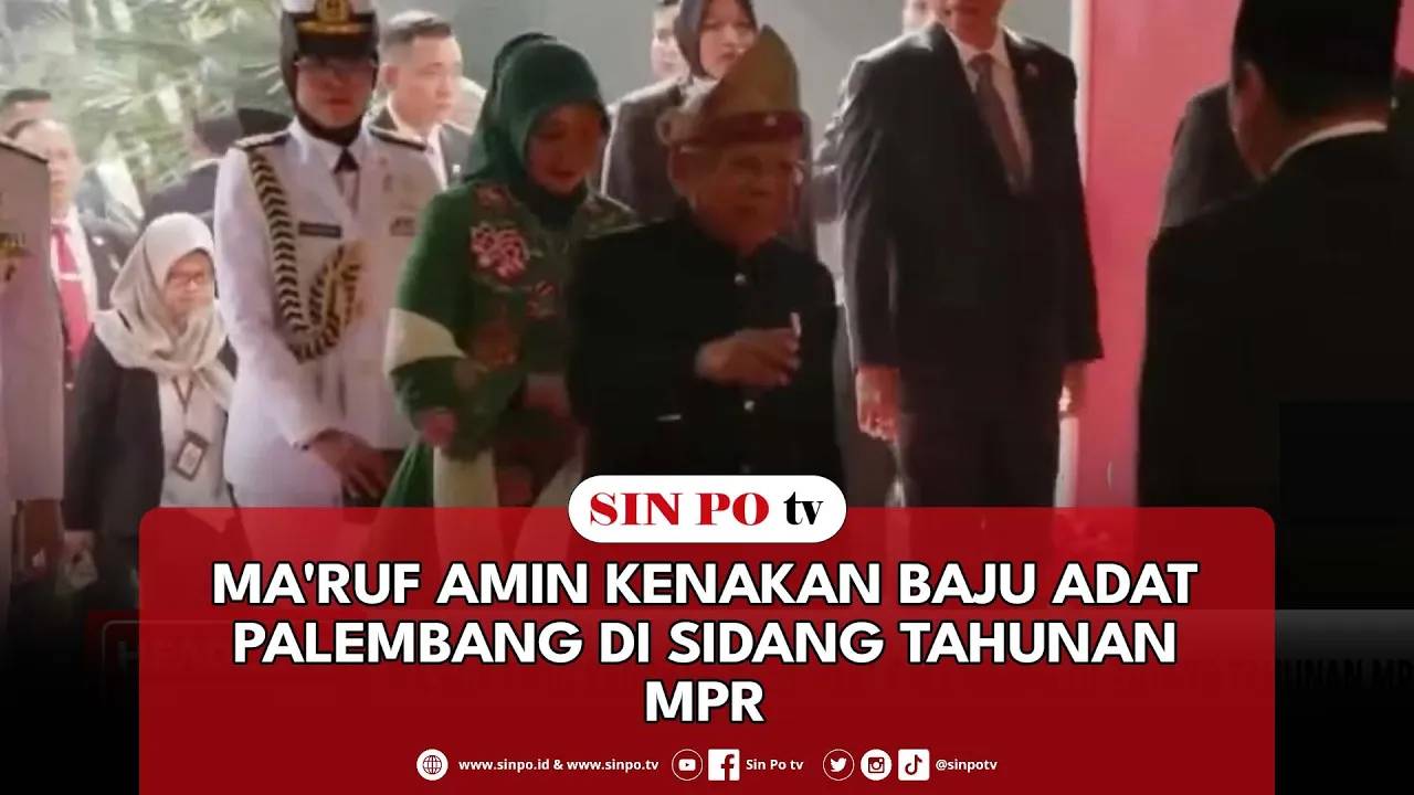 Ma'ruf Amin Kenakan Baju Adat Palembang Di Sidang Tahunan MPR