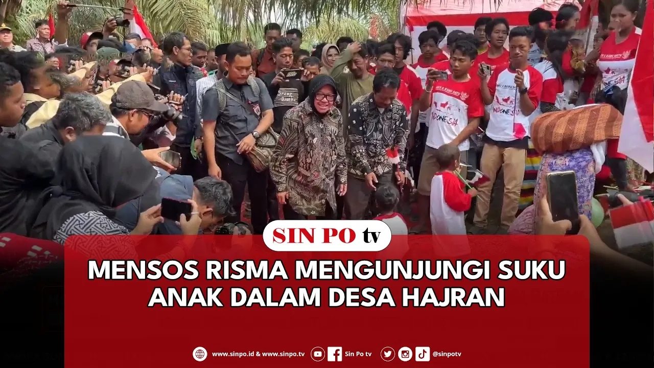 Mensos Risma Mengunjungi Suku Anak Dalam Desa Hajran