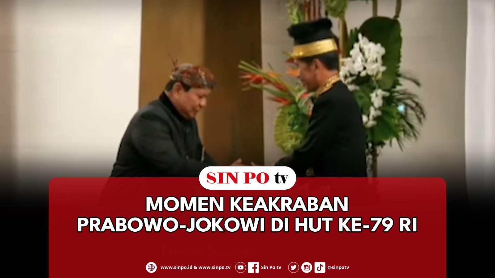 Momen Keakraban Prabowo-Jokowi Di HUT Ke-79 RI