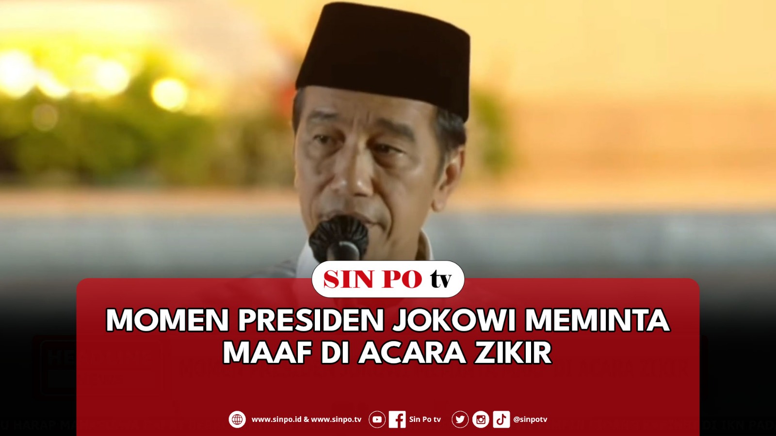 Momen Presiden Jokowi Meminta Maaf Di Acara Zikir