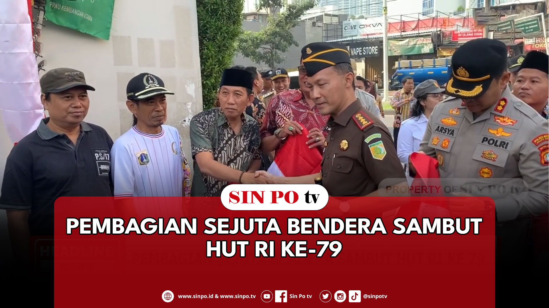 Pembagian Sejuta Bendera Sambut HUT RI Ke-79