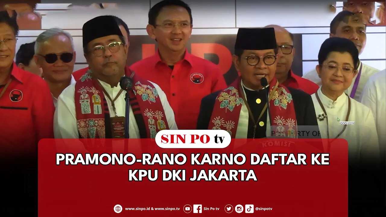 Pramono Rano Karno Daftar Ke KPU DKI Jakarta