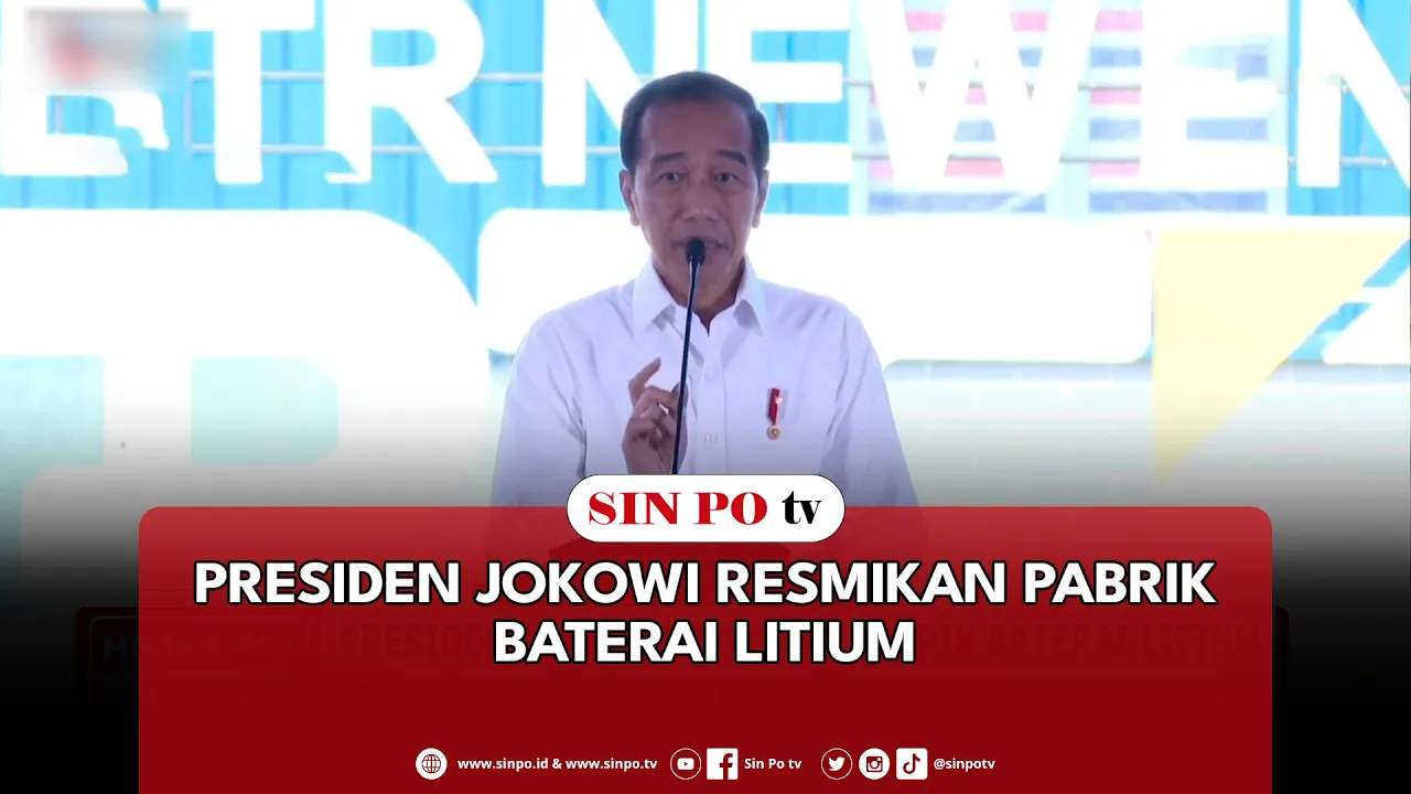 Presiden Jokowi Resmikan Pabrik Baterai Litium