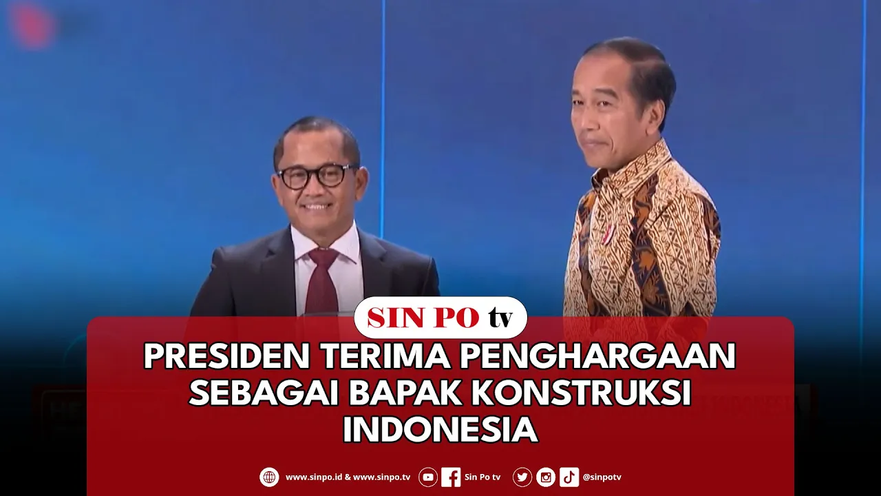 Presiden Terima Penghargaan Sebagai Bapak Konstruksi Indonesia
