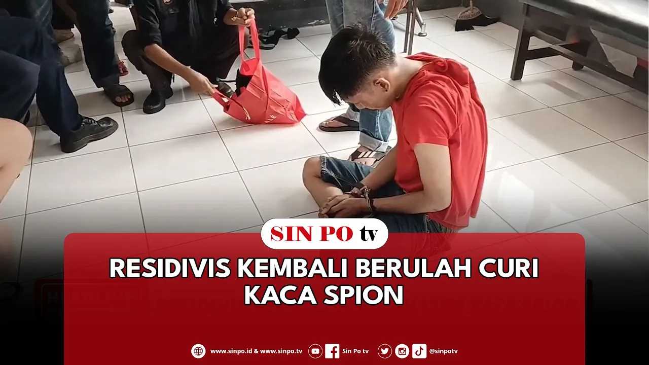 Residivis Kembali Berulah Curi Kaca Spion