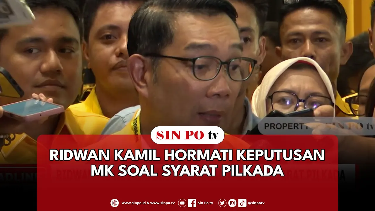 Ridwan Kamil Hormati Keputusan Mk Soal Syarat Pilkada