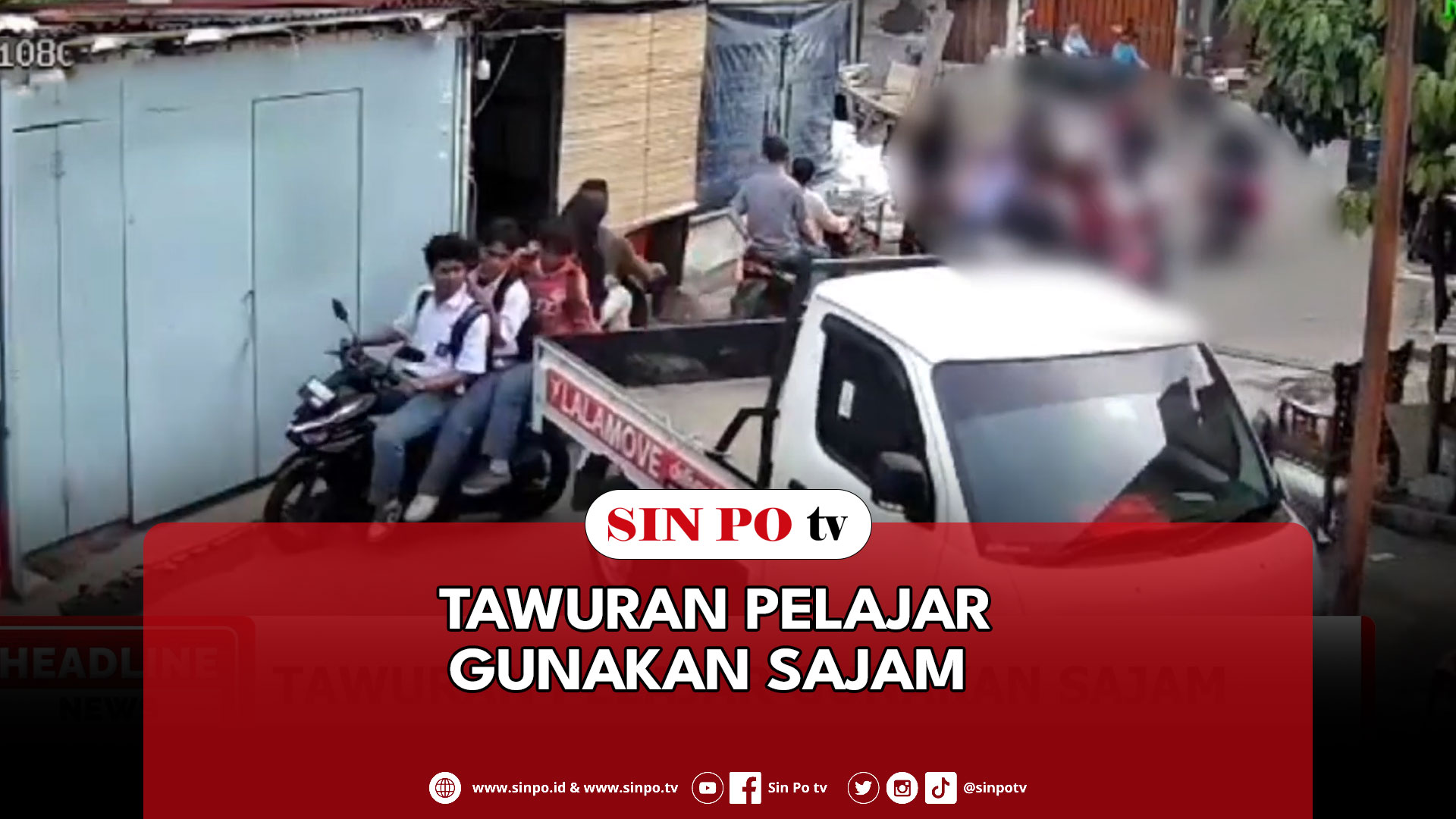 Tawuran Pelajar Gunakan Sajam