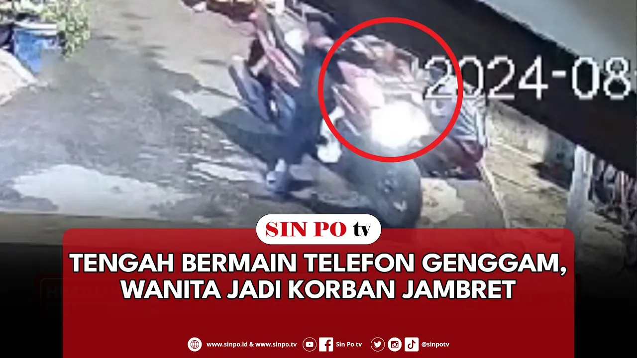 Tengah Bermain Telefon Genggam, Wanita Jadi Korban Jambret