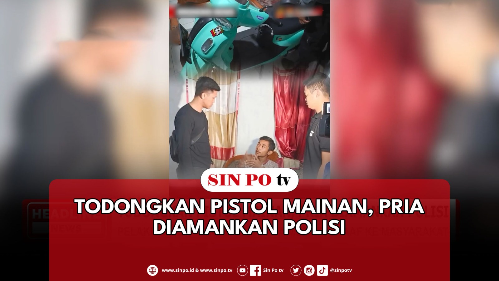 Todongkan Pistol Mainan, Pria Diamankan Polisi