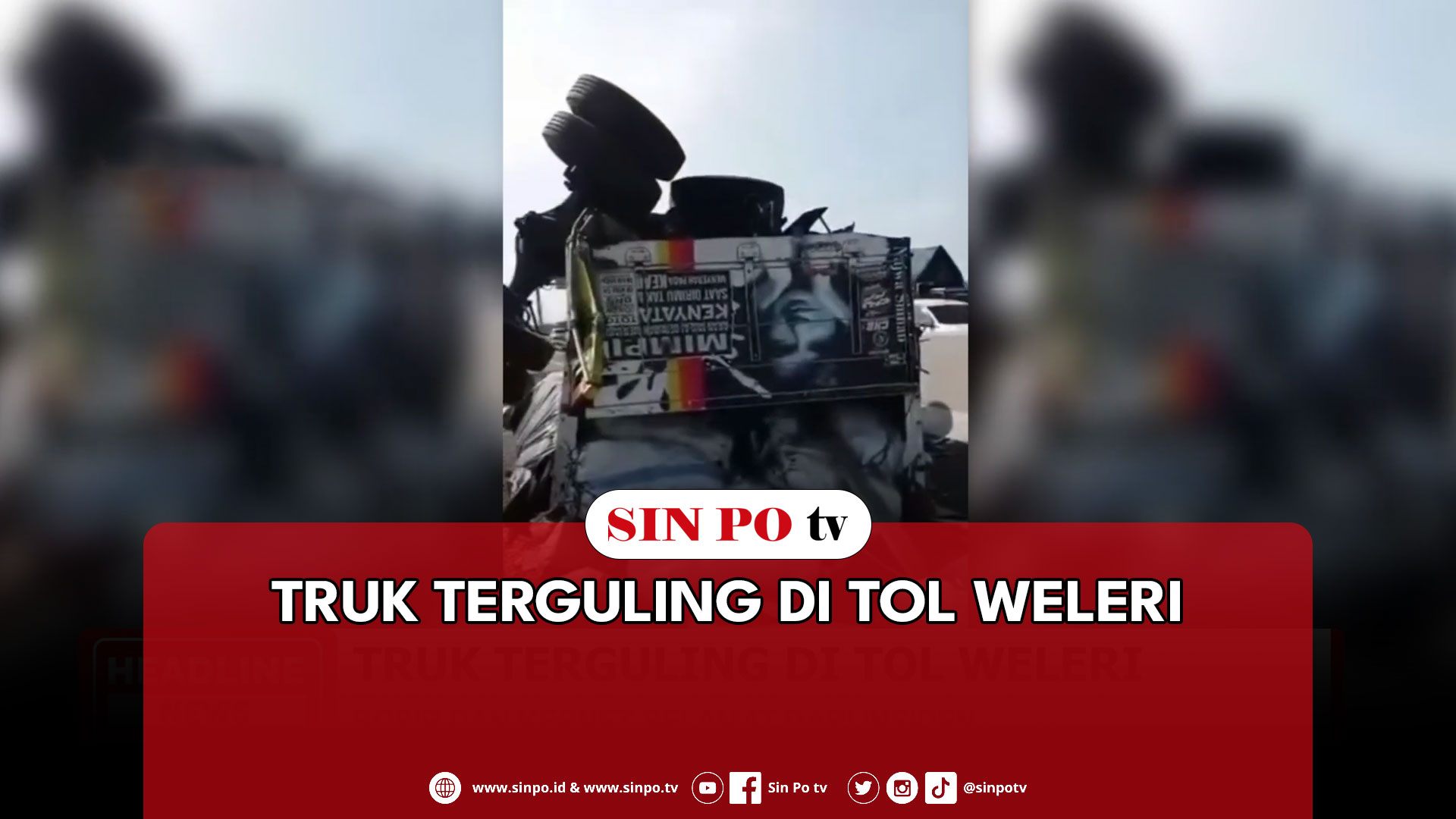 Truk Terguling Di Tol Weleri