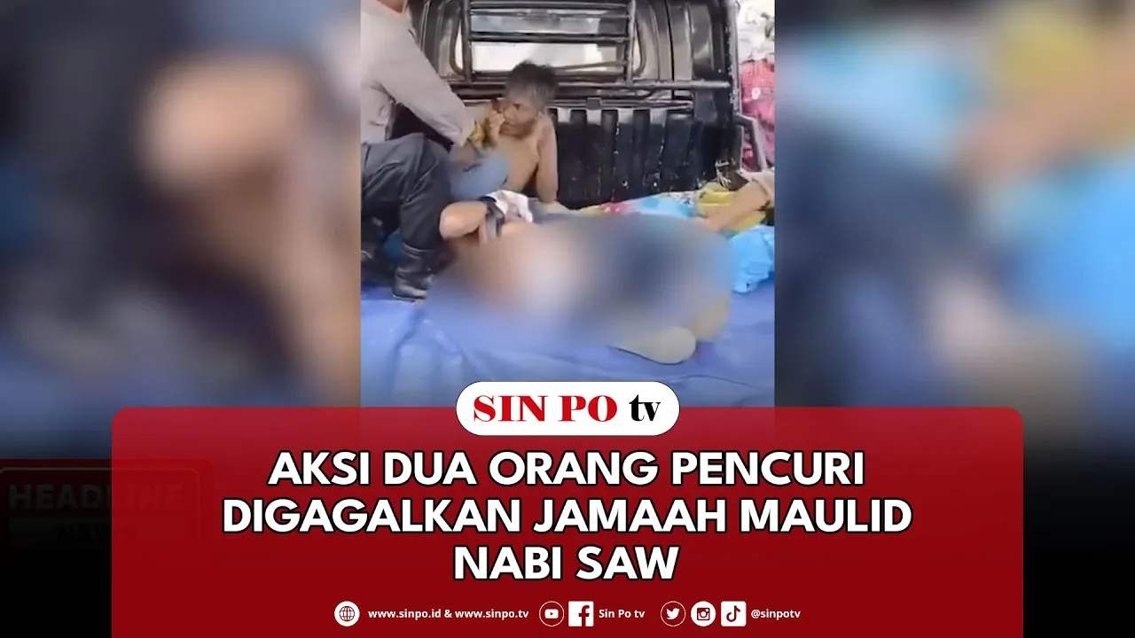 Aksi 2 Orang Pencuri Digagalkan Jamaah Maulid Nabi SAW