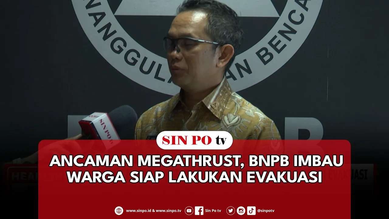 Ancaman Megathrust, BNPB Imbau Warga Siap Lakukan Evakuasi