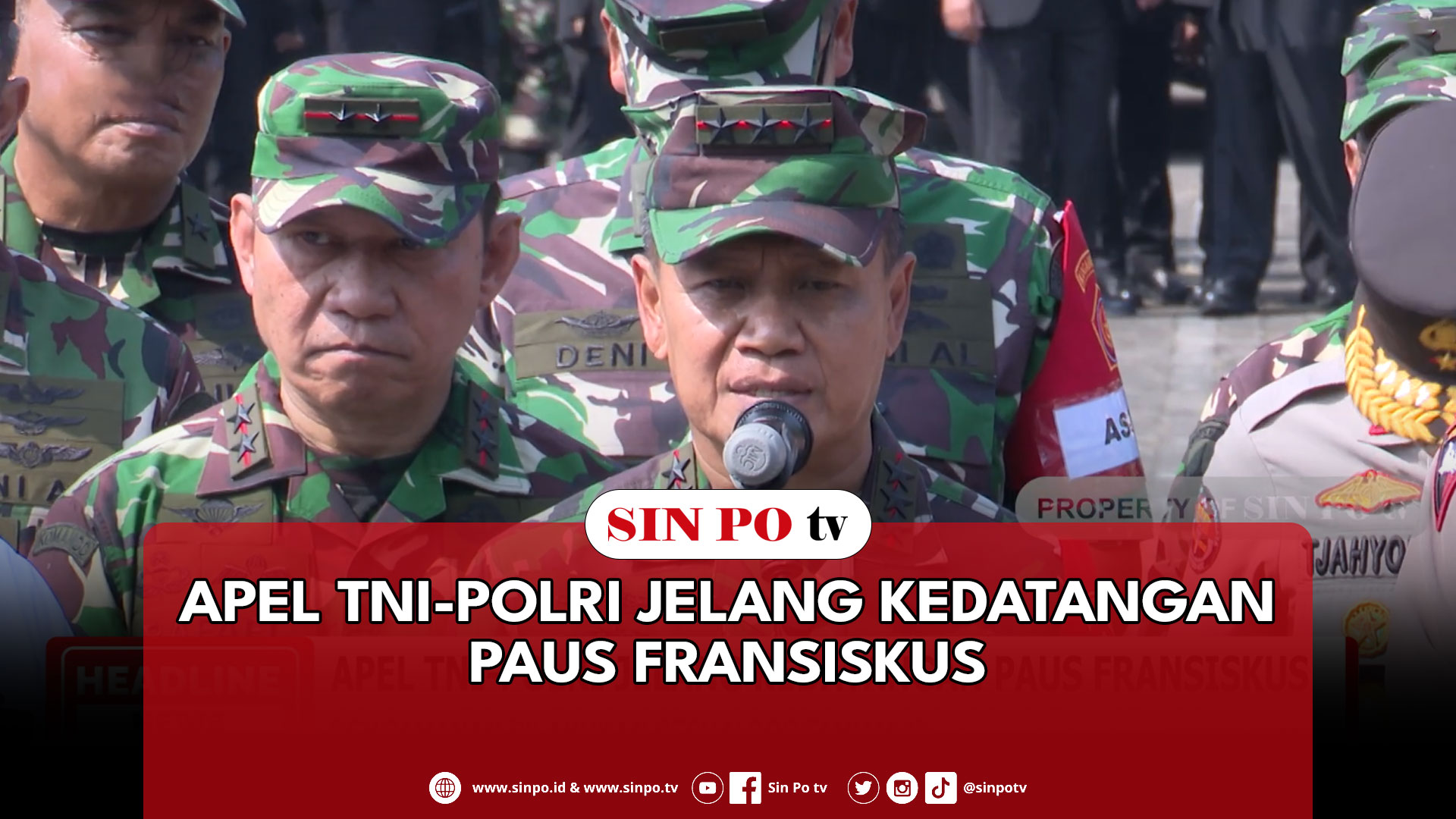 Apel TNI-Polri Jelang Kedatangan Paus Fransiskus