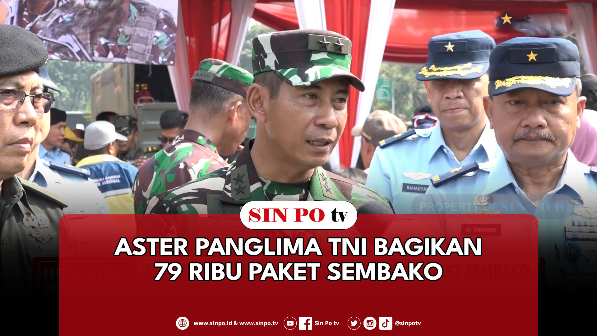 Aster Panglima TNI Bagikan 79 Ribu Paket Sembako