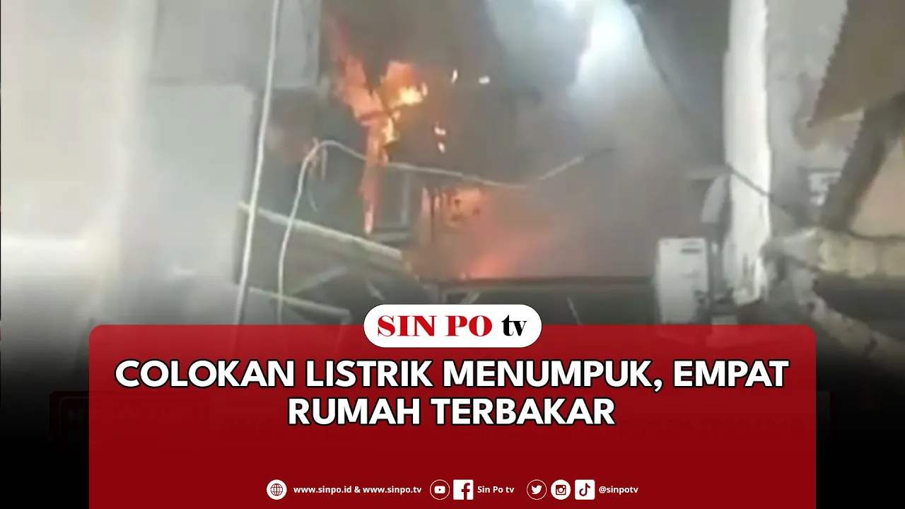 Colokan Listrik Menumpuk, Empat Rumah Terbakar