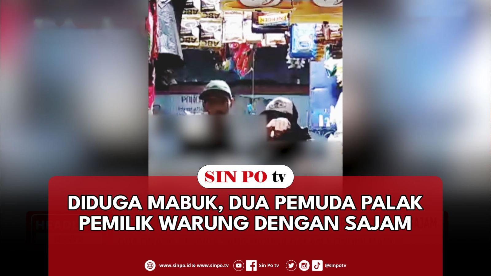 Diduga Mabuk, Dua Pemuda Palak Pemilik Warung Dengan Sajam