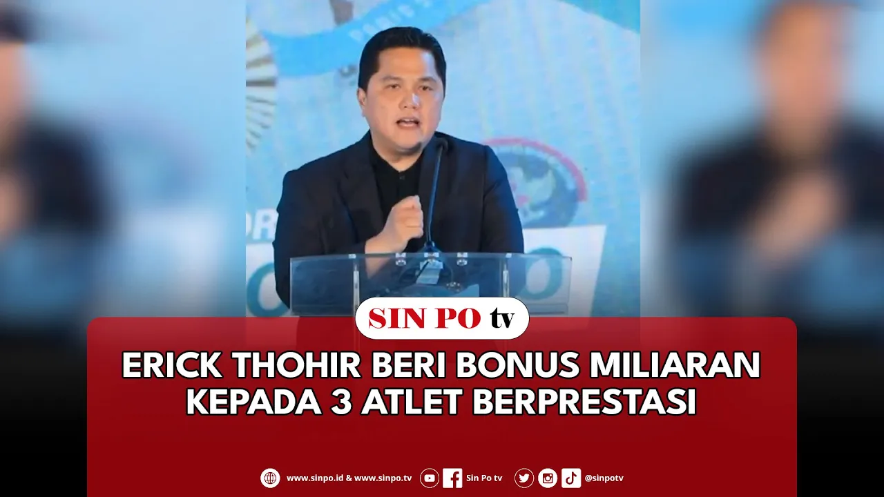 Erick Thohir Beri Bonus Miliaran Kepada 3 Atlet Berprestasi
